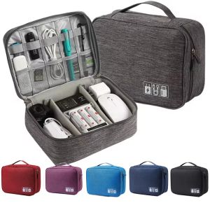 Portable Digital Storage Bag USB Plug Charger Line Earphones Mouse Wire Waterproof Cable Organizer Pouch Travel Accessories Bag
