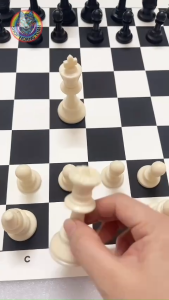 Full Set Cờ Vua Đại Size 95mm Tiêu chuẩn Và Bàn Simili 43x43cm Túi Đựng Vải Đen Có Dây Đeo Vai