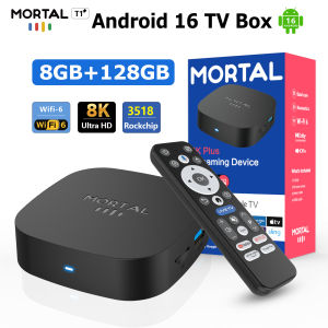 Mortal Android TV Box Android 16 Google Voice Youtube 4K Wifi6 HDR 10 BT5.0 Wireless Quad Core T1+ 8G 128G Home Theater Tv Box
