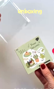 20pcs Four Season Buku Sticker Set Cute Notebook Journal DIY Childrens Stickers Girl Cartoon Waterproof Sticker四季卡通防水贴纸
