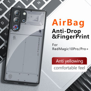ฝาหลังเคสสำหรับ ZTE Nubia Red Magic 10 Pro + Red Magic10 Pro + ผิวด้านแบบเกล็ดน้ำแข็ง/ชัดเจนป้องกันสีเหลืองป้องกันการเกิดลายนิ้วมือสี่มุมรองรับการกระแทกเคสป้องกันการกระแทกการตกป้องกันการกระแทก