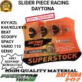 SLIDER PIECE SLIDE RACING DAYTONA KVY KZL K44 KOJ BEAT SCOOPY SPACY VARIO 110 GENIO HIGH QUALITY. 