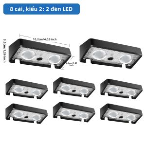 Đèn Năng Lượng Mặt Trời Nhiều Màu Sắc Trang Trí Hàng Rào Ngoài Trời Chống Nước IP65 Tự Động Bật Tắt Khi Trời Tối Và Sáng Dùng Cho Bậc Thang Tường Lối Đi Cầu Thang Sân Hiên