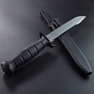 Plastic Training Knife with Nylon Handle & TPE Blade Includes Sheath Safe for Military Training Cosplay Halloween Props