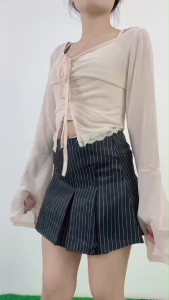 ชุดเซ็ตสามชิ้น เสริมเสื้อคลุมกันแดดเนื้อผ้าระบายอากาศดี