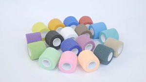 8 Colors Cotton Breathable Medical Gauze Bandage For Outdoor Sport Elastic Self-adhesive Bandages Fixing Wrist Sports Protector