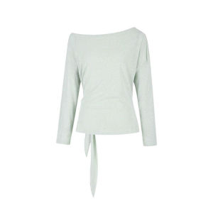 plus Size Womens Tie Waist Long Sleeve T-Shirt Summer New Style Lazy Feeling Micro Translucent Sun Protection Cover up Top