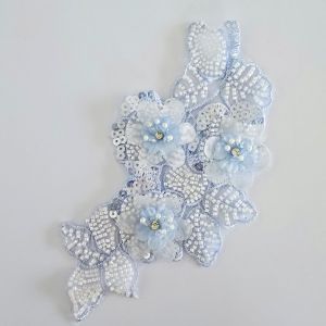 lace bordir full payet 3d handmade flower