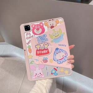 Acrylic Full Cover Rotating Stand Protective Case for Xiaomi Redmi Tablet 12.1 Inch Cute Cartoon Design Compatible with 6/5 pro 11 Inch