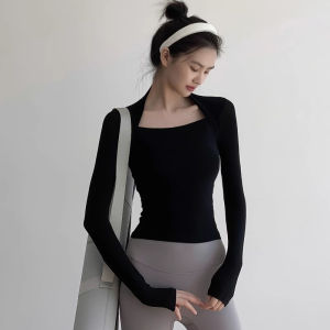 Womens Sport Yoga Top Long Sleeve Fitness Training Professional Running Clothes Quick Dry Breathable Slimming Spring Autumn Style