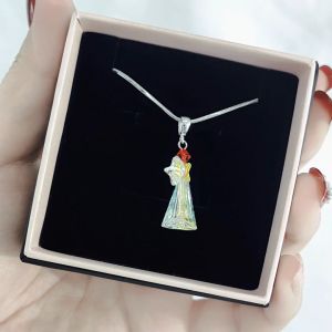 SO SEOUL Let it Snowflake Xmas Christmas Tree with Star Swarovski® Crystal Pendant Chain Necklace