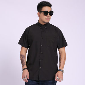 【L-10XL】175kg có thể mặc lớn chất béo quá khổ lớn cỡ lỡn Mens Màu Trơn Áo sơ mi ngắn tay mỏng mùa hè kinh doanh thường ngày lỏng đàn hồi sáng nút màu trơn Áo sơ mi công sở
