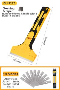 deli | Cleaning Scraper for Walls Glass Tiles Adhesive Removal Grout Cleaning Tool