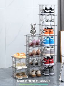 Magnetic Acrylic Shoe Box Transparent Plastic Stackable Shoe Storage Box Side Drop Containers for Display Sneakers