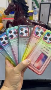 CASE CLEAR RAINBOW PELANGI IPHONE 14PROMAX - SILIKON IPHONE14PROMAX