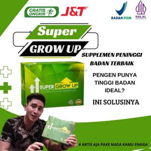 TERLARIS - SUPER GROW UP - Suplemen Peninggi Badan - Original - Ampuh - COD