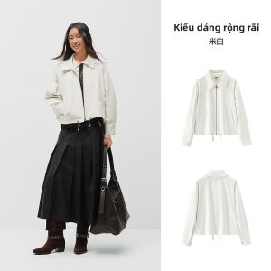 Semir | Áo Khoác Oversized Có Dây Thắt Cổ Xếp Tay Đỡ