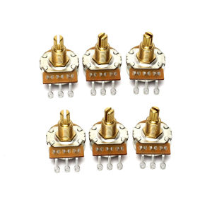1 Piece 3/8" Brass Short Long Split Shaft Potentiometers Pots 250K 500K Option for Electric Guitar and Bass Tone Volume Parts