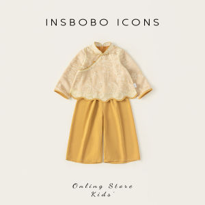 insbobo | Bộ Váy Tiệc Sinh Nhật Bé Gái Mùa Thu Phong Cách Hanfu