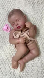 MRB 20 Inch Reborn LouLou 3D Skin Painted Kit With Rooted Eyelashes and Cloth Body Unassembled Reborn Baby Doll Parts DIY Molds