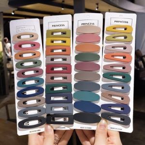 prettys กิ๊บติดผมผู้หญิงกิ๊บติดผมของเด็กรูปสามเหลี่ยมกิ๊บหนีบผมเรียบง่าย10ชิ้น/เซ็ต