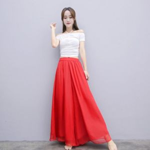 Quần Váy Khiêu Vũ Cổ Điển Màu Trắng Quần Áo Luyện Tập Cơ Thể Quần Áo Khiêu Vũ Quần Váy Rộng Rãi Cho Nữ Quần Áo Khiêu Vũ Bằng Vải Voan Lụa