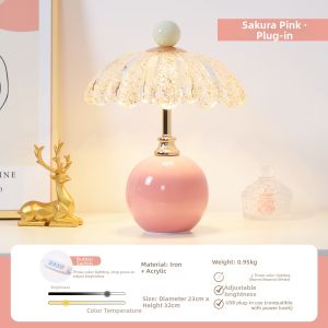 SHIGUANGSUIDAO | Ambient Table Lamp for Bedroom Romance & Wedding Gift