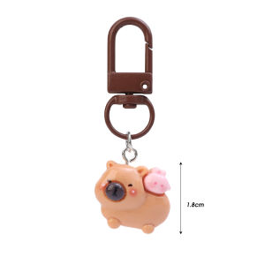 【♡Lovely girls house♡】6Pcs จี้กระเป๋าลายการ์ตูนพวงกุญแจ Capybara น่ารักจี้กระเป๋านักเรียนน่ารัก