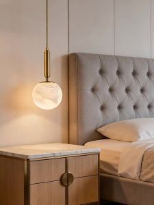 KAILISHI | Natural Marble Moon Creative Pendant Light