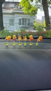 Dragon Car Decoration 6pcs Night Luminous Cute Milk Dragon  Car Center Console Navigator Screen Lying Mini Night Glow Dragon Decoration Computer Display Model Toy Sway Along The Vehicle Car Decorative