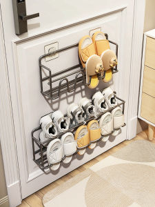 Giá Để Giày Gắn Tường Sau Cửa Phòng Tắm Đơn Giản Không Cần Khoan Giá Để Giày Bằng Thép Không Gỉ Kiểu Scandinavia Dùng Trong Gia Đình