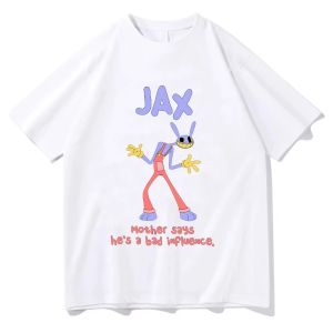 Bandai | Jax Purple Rabbit Anime Print T Shirts Funny Digital Circus Characters Graphic Clothes Fashion Cotton Short Sleeve Men and Kids