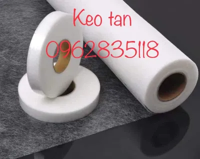 Keo tan bản 2cm( dùng dính hay cố định 2 mặt vải vào nhau)dùng trông may vá