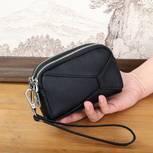 First Layer Cowhide Double Layer Zipper Coin Purse Practical Exquisite 2026 New Style Handbag