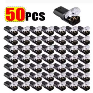 10/20/30/50/100 Pcs 2 Pin Compact Wire Terminals No Wire-Stripping Required Wire Connectors Quick Splice Wire Wiring Connector