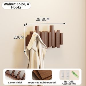 ZHUSHANXIA | Wall Mount Piano Key Hangers Strong Load-bearing No Drilling Wood Coat Rack