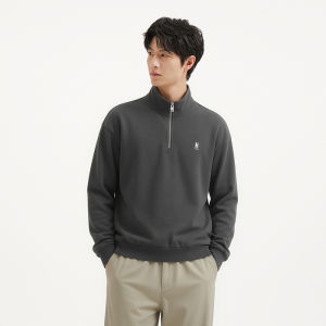 Hotwind | Áo Hoodie Cổ Trụ Dây Kéo Mới Thu