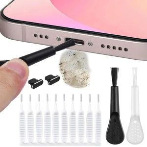 Bàn Chải Vệ Sinh Cổng Sạc iPhone - Đầu Vòi Sen Đầu Ra Nước & Dụng Cụ Vệ Sinh Bàn Phím Máy Tính