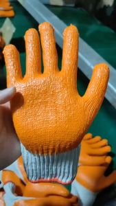 SKW 24Pcs /12 Pairs 1 Dozen Rubber Gloves Heavy Duty Construction Handling Special Cotton Gloves