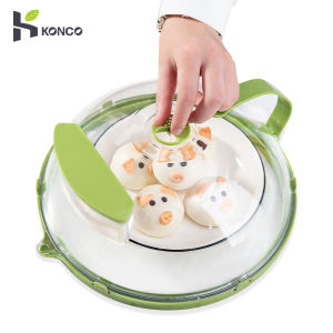 Konco Microwave Splatter Cover Lid Microwave oven Foods cover with Water Injection Diversion Transparent Food Cover Anti-splash Cap