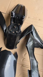 ชุดสีวิบาก สีดำล้วน ทรง HONDA CRF 110 แปลงใส่ wave nova dash เปลือก+ถังน้ำมัน+เบาะ เฟรมวิบาก 9 ชิ้น ฮอนด้า ซีอาร์เอฟ 110 แฟริ่งวิบากแต่งแรง