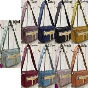 Tas Selempang Wanita Chibao Kanvas Bordir CB710-c-22 5sleting