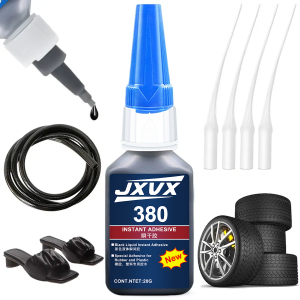 JXVX 380 Black Strong Rubber Glue Waterproof High Temperature Resistant Tyre Repair LiquidBlack Object Rapid Drying Repair Tool