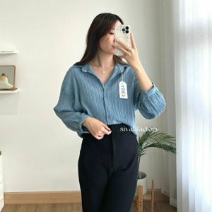 Shirt | Kemeja Wanita Oversize - Kemeja Lady crush - Shirt Basic Polos