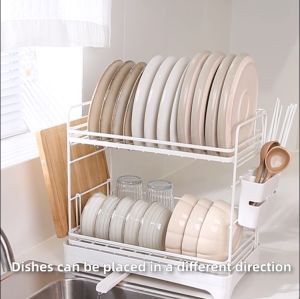 SG 2 TIER Dish Drying Rack Rust Resistant Multipurpose Roll Up Foldable Dishrack Mat Pot and Pans Storage Holder NEW By Thehomeshoppe