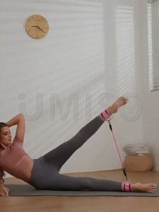 UMISO Ankle Strap Gym Hip Training Leg Resistance Strength Training Double D Ring Gantry Rebate Leg Stretcher Ankle Resistance Band