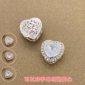 จี้รูปปีกหัวใจประดับเพชรเซอร์โคเนียชุบทอง 18K รูปแบบ DIY งานฝีมือ รูลึก 3-1 จี้รูปปีกหัวใจรูปหัวใจรูปปีก