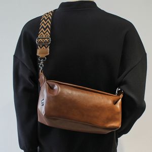 Threebox New Arrival Trendy Japanese Style Men Shoulder Bag Small Backpack Crossbody Bag Casual Soft Leather Simple Trendy Mens Bag