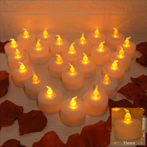 12PC/24PC Flameless LED Candles with Timer Creative Wishing Tealights Flickering Votive Candle For Wedding Christmas Decoration