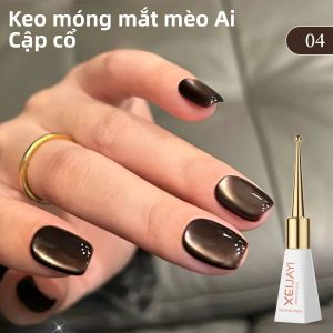 Sơn Móng Tay Gel Mắt Mèo XEIJAYI 10ML Màu Đen Nâu Sơn Phủ UV Vĩnh Cửu Nhựa Từ Tính Trang Trí Móng Tay Kiểu Mới 2025
